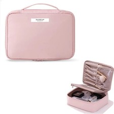 Pochette per Trucchi Donna Borsa da Toilette Borsetta Porta Trucchi Beauty Rosa