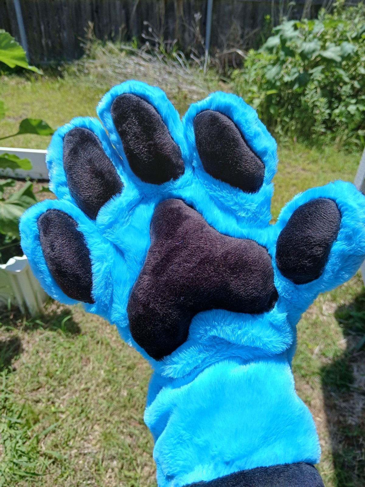 Brand New Five Finger Blue Fursuit Hand Paws