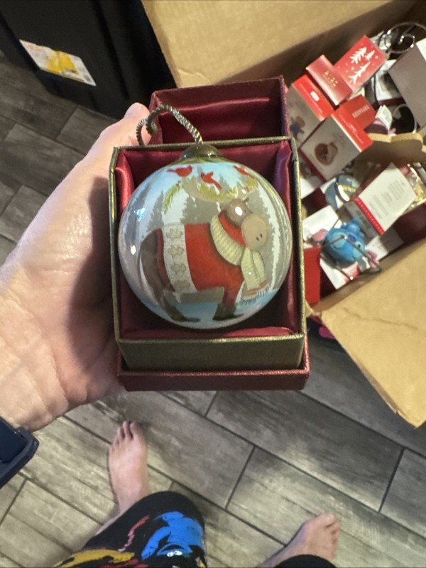 Ne' Qwa Art Blown Glass Christmas Ornament Forest Friends 7201113 New