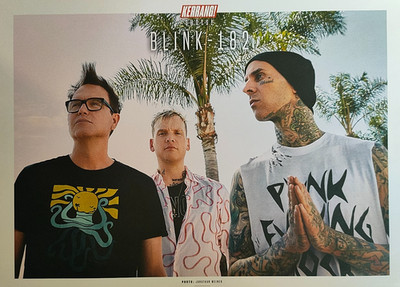 BLINK 182.  A4 Magazine Poster KERRANG rdm #