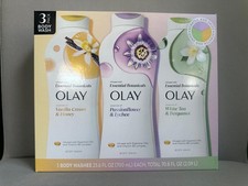 Olay Body Wash 3 Pack Essential Botanicals Vanilla Passionflower White Tea23.6oz