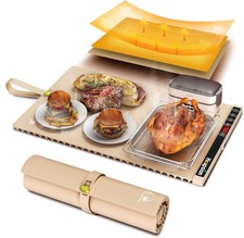 Food Warming Mat, Electric Plate with 6 Level Temp 5 Hour Timer, 24X15'' Roll-Up