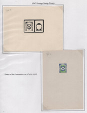 ALGERIA 1947, 8 LARGE DIE DESIGN ARTIST PROOF ESSAYS OF THE ARMS OF CONSTANTINE