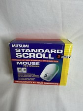 Vintage Mitsumi PS2 Ball Mouse EW4ECM-S3101 2 Button with Scroll Wheel