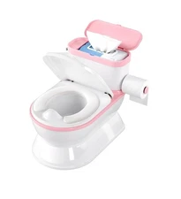 2-in-1 Toddler Potty Training Toilet Chair Seat with Flush Sound