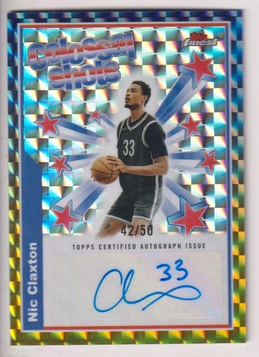NIC CLAXTON 2024-25 TOPPS FINEST BASKETBALL AUTOGRAPH AUTO CARD #BSA-NC