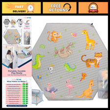 Self-Inflating Hexagon Playpen Mat 52"x45" - Baby Crawling Play Mat for Infant