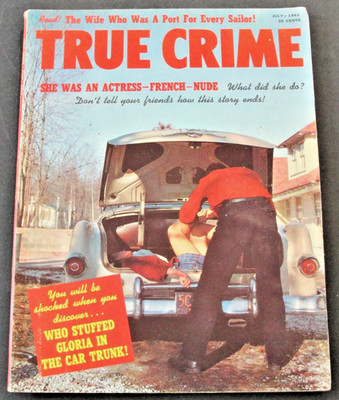 True Crime - She was an Actress-French-Nude, July 1961, Magazine.