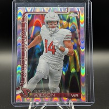 Michael Wilson 2025 Topps Chrome #2 Raywave Refractor Arizona Cardinals 
