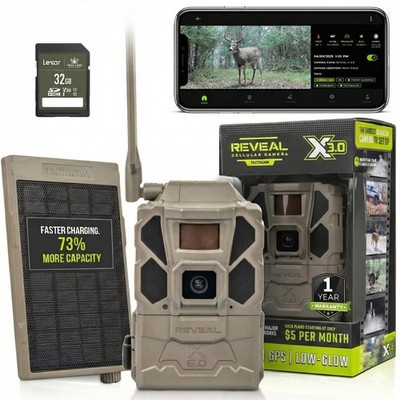 TACTACAM REVEAL X 3.0 Cellular Trail Camera - Multi Carrier, HD Photos &...