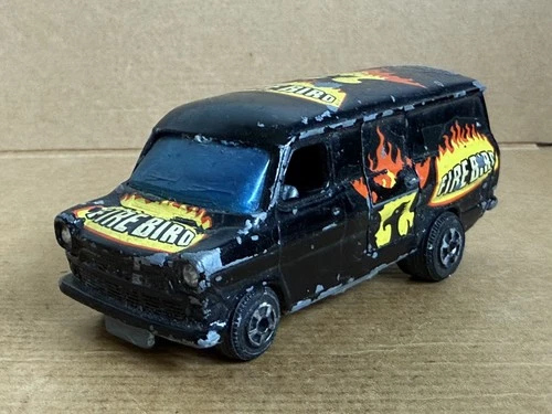 Dinky Toys Ford Transit Van, No 407, Die Cast, Custom, Resto, Black, Original.