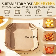 bottom 6-inch square air fryer paper 100PC