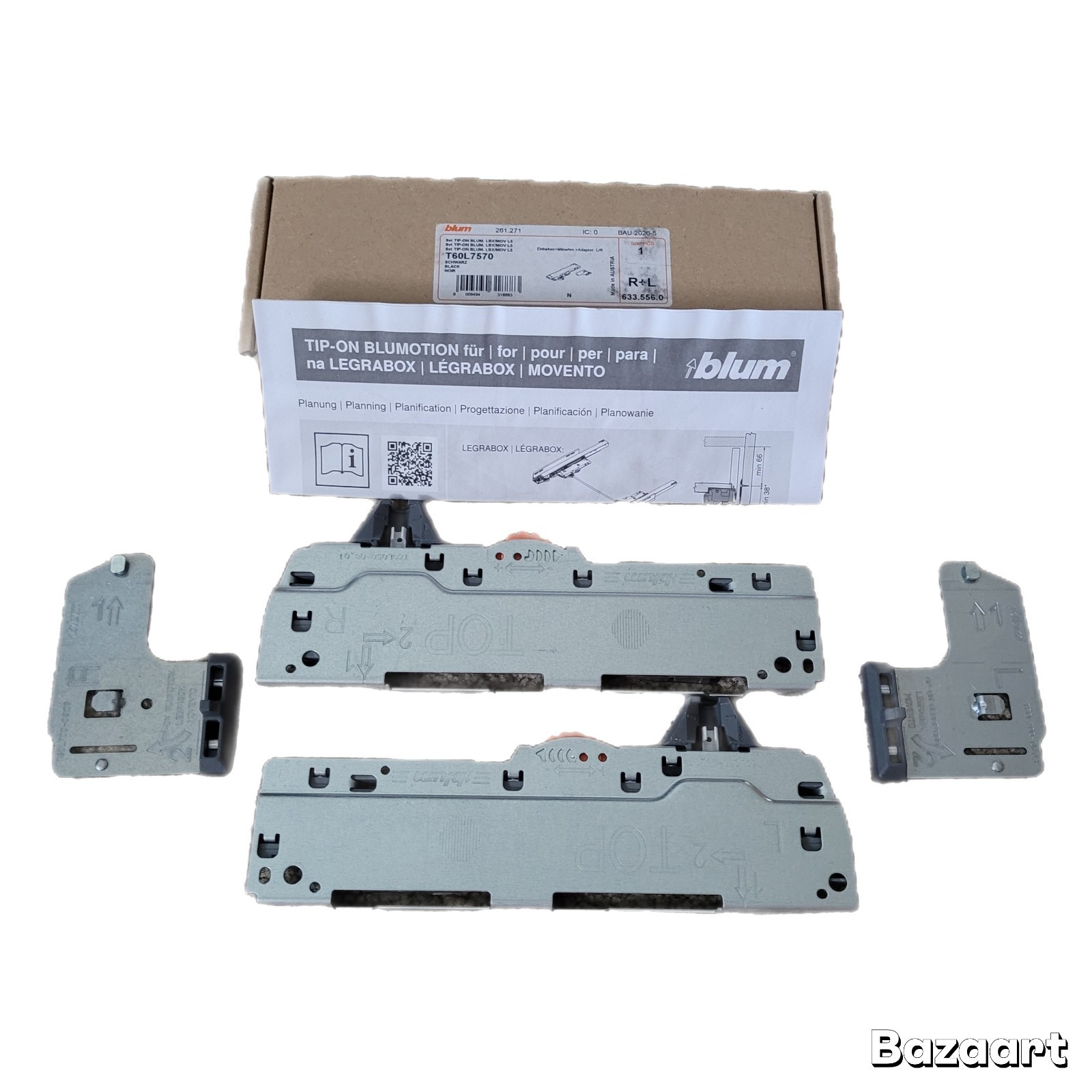 Blum T60L7570 Tip-On Blumotion Unit and Trigger for L5 Legra