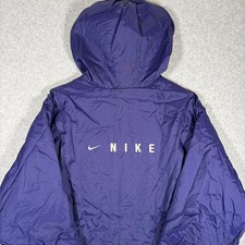 Vintage Nike Jacket Kids XL Purple Hooded Jacket Full Zip Swoosh Embroidered 90s