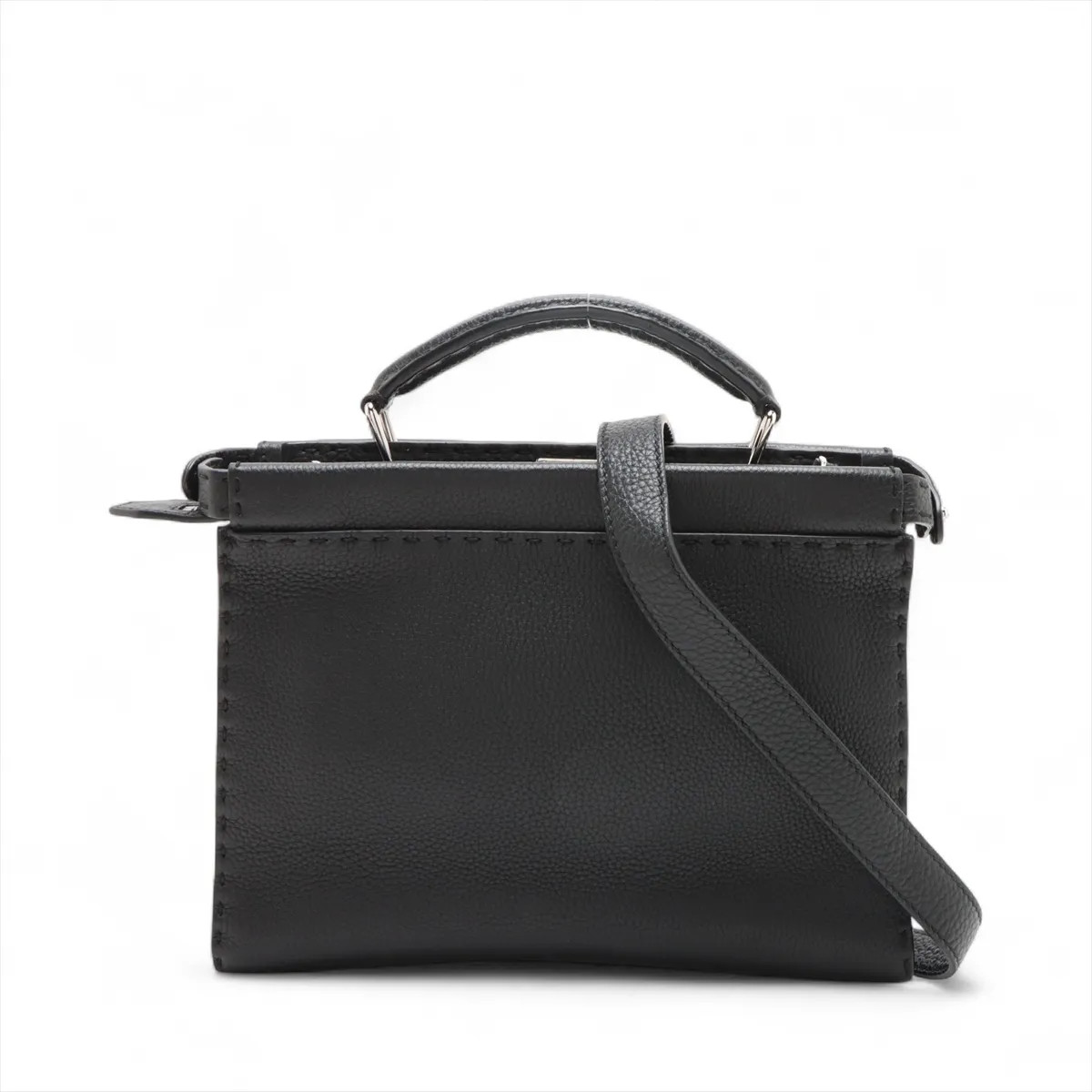 Fendi Selleria Peekaboo Fit Mini Leather Black 7VA422 Monster