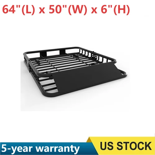 64" x 50" Heavy Duty Roof Rack Top Cargo Luggage Carrier Basket Holder 250LBS