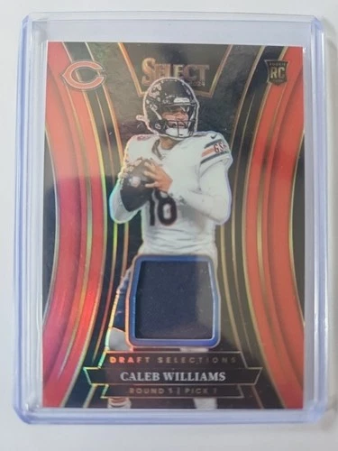 Caleb Williams 2024 PANINI SELECT DRAFT SELECTIONS RC RELIC RED Card #DSMCWS