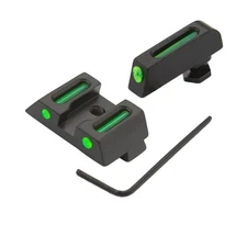 No-Tritium Fiber Optic Sights for Glock 17, 17L, 19, 22, 23, 24, 26, 27, 33, ...