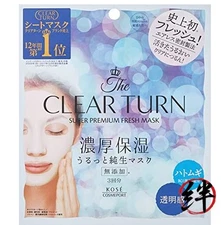 KOSE Clear Turn Premium Fresh Mask Transparency 3-Pack Face Pack