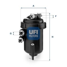UFI Kraftstofffilter 55.127.00 für CITROËN  passend für FIAT PEUGEOT