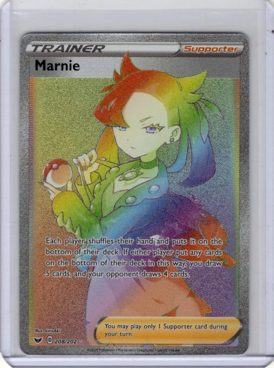 rainbow marnie pokemon card value Marnie 2020 Sword & Shield #208/202 Holo (Secret) Price Guide