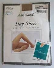 Vintage Sears NICE TOUCH Day Sheer Nylon Everyday Pantyhose - Nude - Size B
