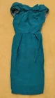 Vintage Barbie 1962 Green Silk Sheath PAK Dress - Lovely, Flawed Pre-owned