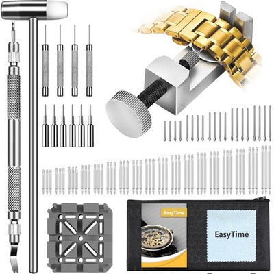 EasyTime Watch Link Removal Kit: Professional Strap regular, Silver 