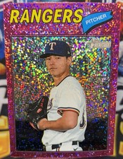 2026 Topps Heritage #304 Jack Leiter Chrome Pink Sparkle Refractor