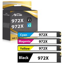 972X 972 Ink Cartridges for HP Pagewide MFP 377dw 377dn Pro 452dw 477dw 4PACK