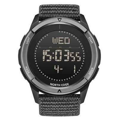 NORTH EDGE Military Watch for Men Tactical Survival Watch, Nylon Band, Black 