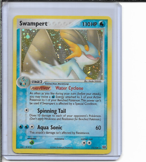 Pokemon Emerald Swampert Holo Rare #11/106 NM