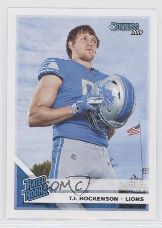 2019 Panini Donruss Rated Rookie TJ Hockenson #321 Rookie RC 03kc