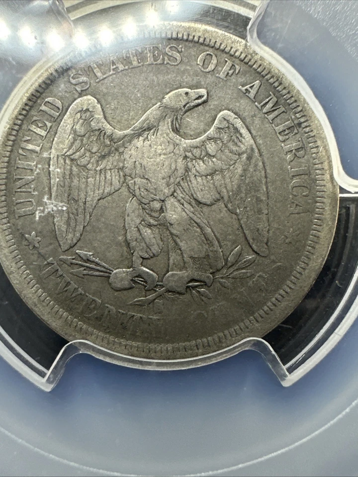 1875 S Liberty Seated Twenty Cent Piece 20C Graded VG10 by PCGS - Image 4 of 4