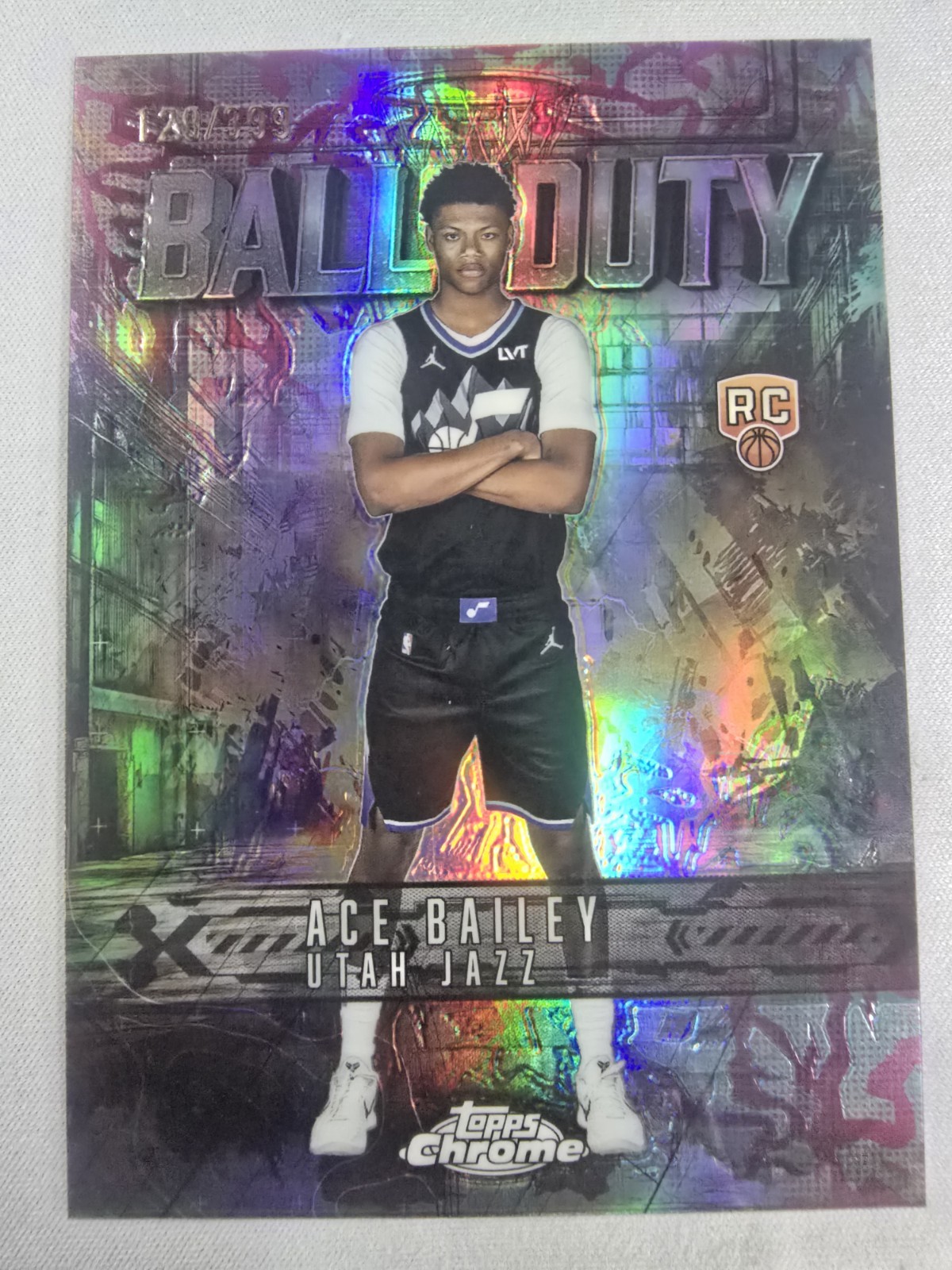 2025-26 Topps Chrome Basketball Ace Bailey Ball Of Duty Magenta Refractor /399