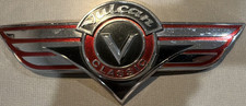Vulcan Classic Vehicle Hood Ornament Emblem Red Silver Winged Badge