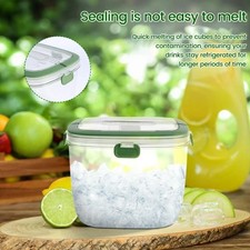 5L Portable Ice Cube Storage Bin Ice Buckets with Lid & Tong for Outdoor Camping