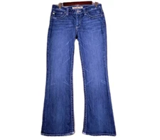 BIG STAR Jeans Women's 28L Maddie Bootcut Mid Rise Embroidered Stitch Denim 