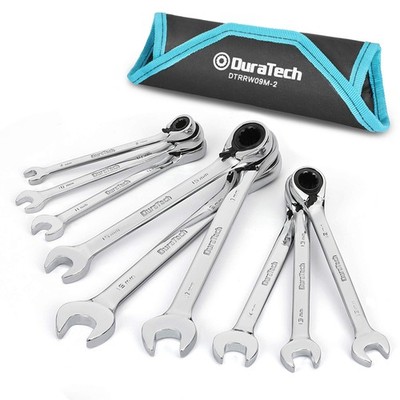Ratschen-Umschaltschlüssel-Set, 9-teilig, Schlüssel-Set