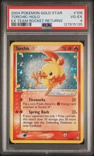 Gold Star Torchic 2004 Pokemon EX Team Rocket Returns 108/109 Holo PSA 4 SWIRL on eBay