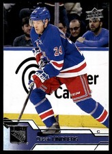 2016-17 Upper Deck #376 Oscar Lindberg New York Rangers Hockey Card