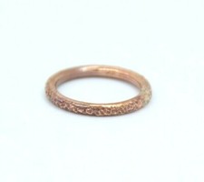 Copper Ring Stackable Hammered Rings band Size 3 Wedding Ring Unisex thin 2mm