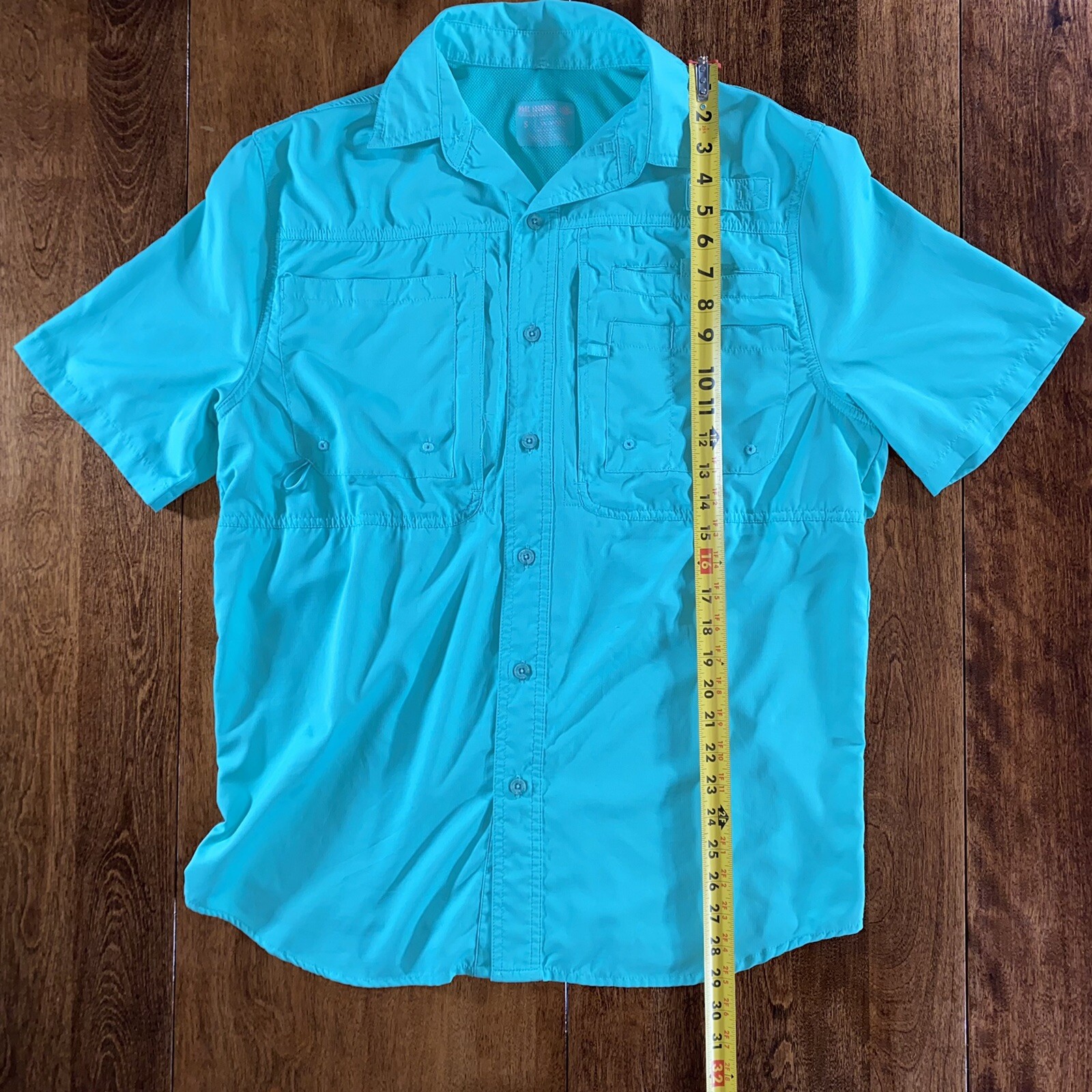 Mens Reel Legends Saltwater button up Fishing shirt t… Gem