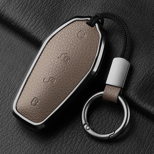 Metal Leather Car Key Case Cover For BYD Atto 3 Han EV Dolphin Durable Song Pro - Picture 32 of 34