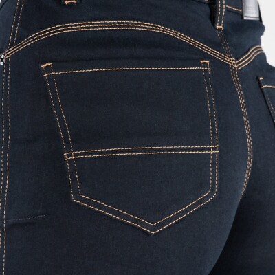 Oxford Women's Original Approved AA Super Stretch Motorcycle Jean Protective Jeans Protectores Para Motocicleta, Añil, 36 Corto Para Mujer