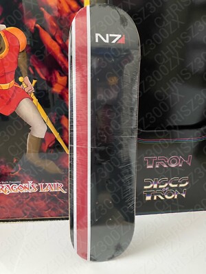 Mass Effect N7 Stripe Skate Deck Board Figure Skateboard LOGO NO Trucks wheels