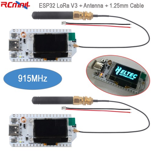 2-Pack ESP32 LoRa OLED Boards 915MHz V3 - SX1262 Development Boards For Arduino IoT