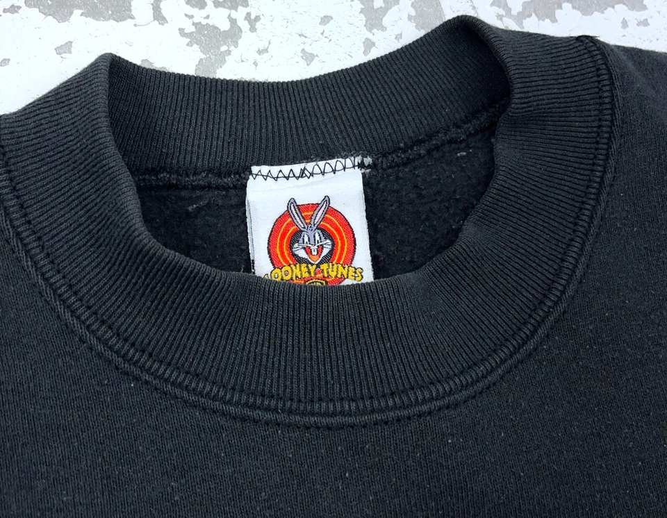 Sudadera De Colección Looney Tunes Mujer XL Cuello Redondo Suéter Piolín Pájaro EE. UU. 90s* Foto 4 de 4