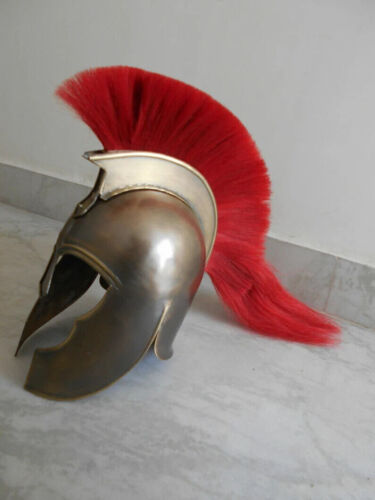 Spartan Helmet 300 King Leonidas Great king Chrome Finish Christmas costume Gift - Afbeelding 1 van 6