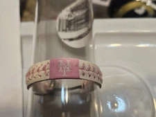 NEW YORK METS PINK MLB  BASEBALL BRACELET LEATHER